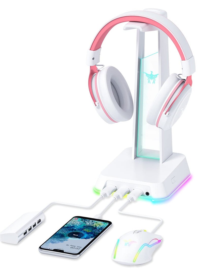onikuma ST-2 RGB Gaming Headset Holder Detachable Hub With 3 USB Charging Ports - Image 1