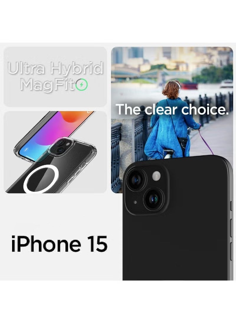 Rock Pow Magnetic Designed for iPhone 15 Case 6.1 Inch Strong Magnets Non-Yellowing Shock Proof Grade Protection Compatible with MagSafe Protective Slim Cover Clear - Image 2