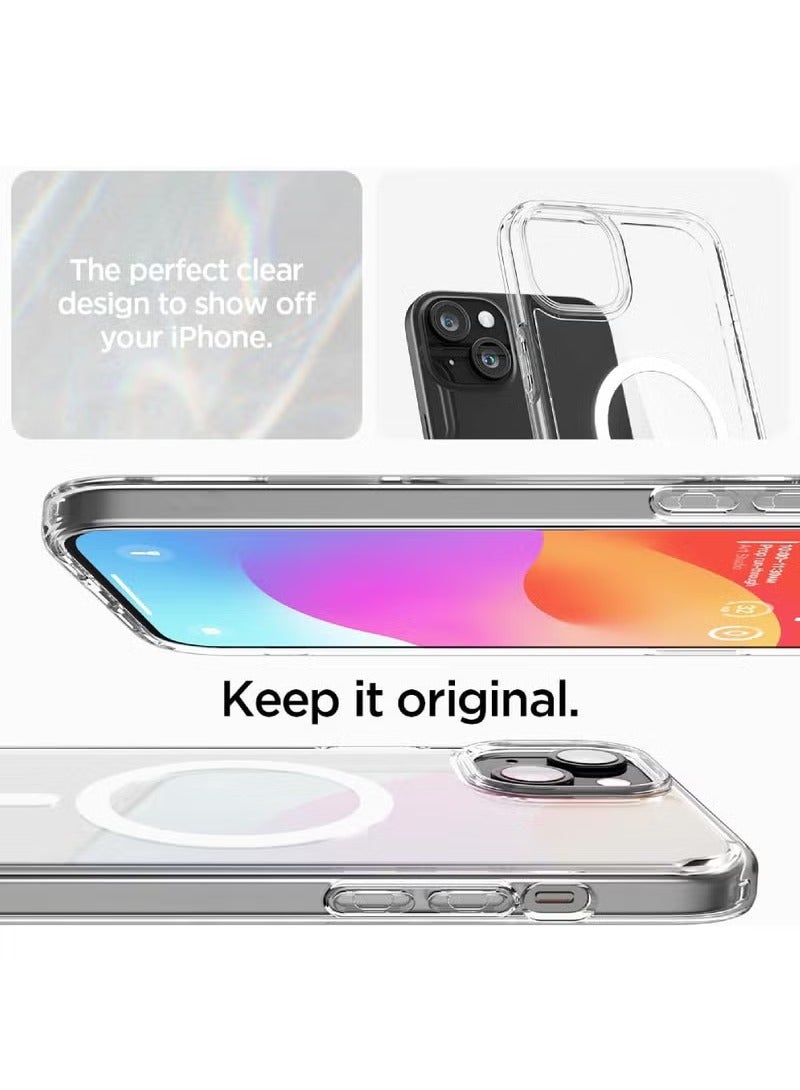 Rock Pow Magnetic Designed for iPhone 15 Case 6.1 Inch Strong Magnets Non-Yellowing Shock Proof Grade Protection Compatible with MagSafe Protective Slim Cover Clear - Image 3