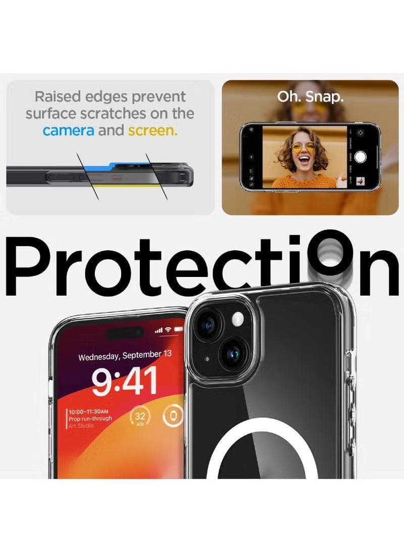 Rock Pow Magnetic Designed for iPhone 15 Case 6.1 Inch Strong Magnets Non-Yellowing Shock Proof Grade Protection Compatible with MagSafe Protective Slim Cover Clear - Image 5