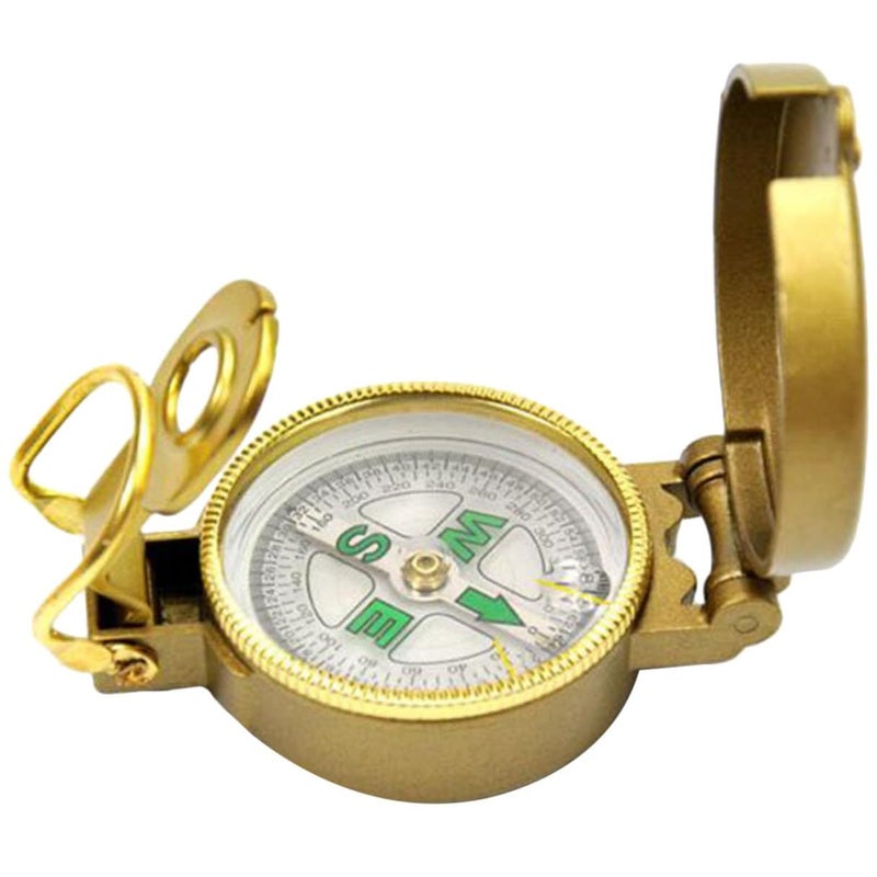 Small Metal Outdoor Compass Keychain Camping Hiking Navigation Tool - Image 2