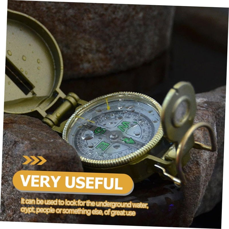 Small Metal Outdoor Compass Keychain Camping Hiking Navigation Tool - Image 5
