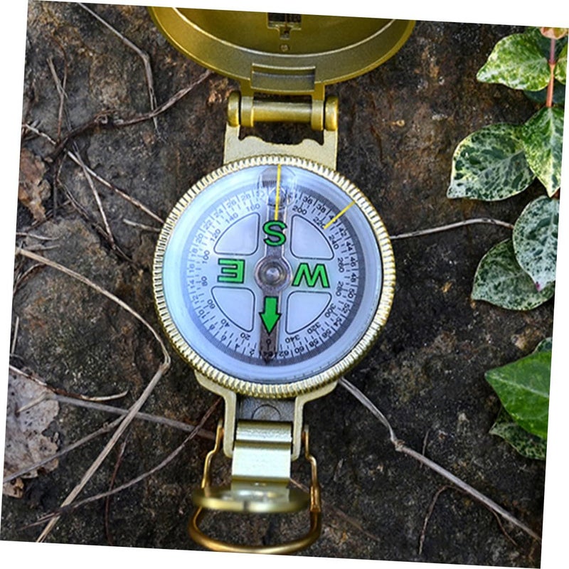 Small Metal Outdoor Compass Keychain Camping Hiking Navigation Tool - Image 3