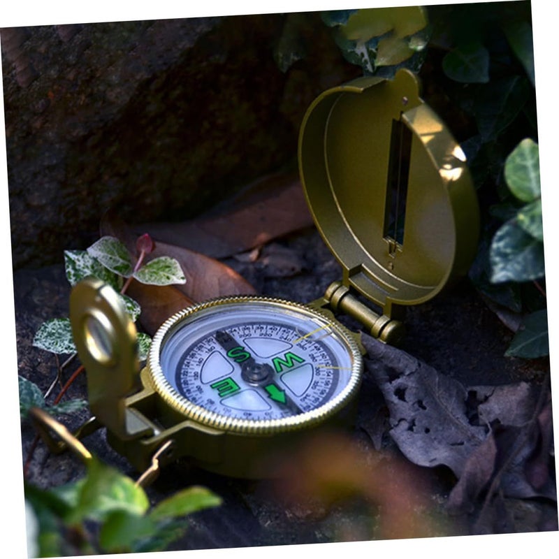 Small Metal Outdoor Compass Keychain Camping Hiking Navigation Tool - Image 4