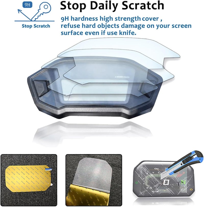 DEMULAX Motorcycle Dashboard Scratch Protection Film (5 PCS) - Image 3