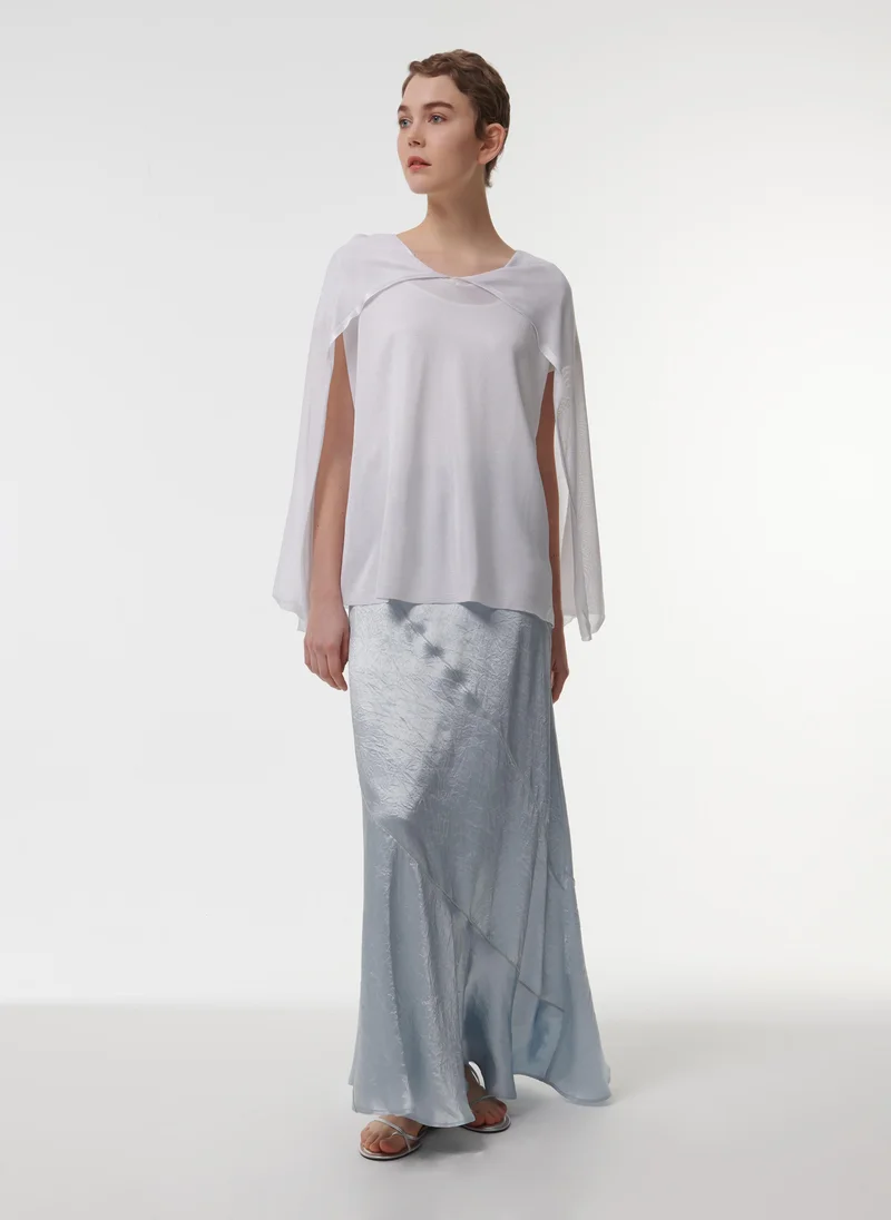 Elasticated Waist Panel Skirt
