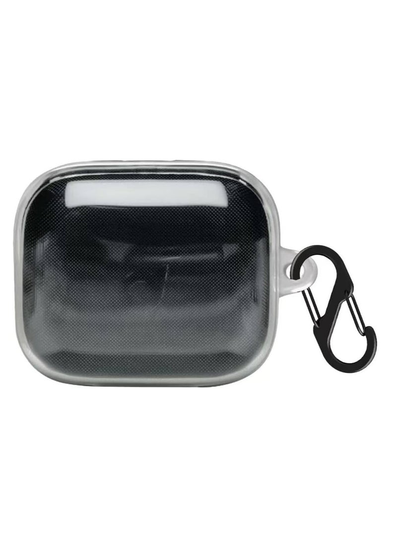 Anker Soundcore R50i NC Case Cover, Soft Silicone Shockproof Protective Case Wireless Earbuds with Carabiner, Front LED Visible (Clear with stand hole) - Image 1