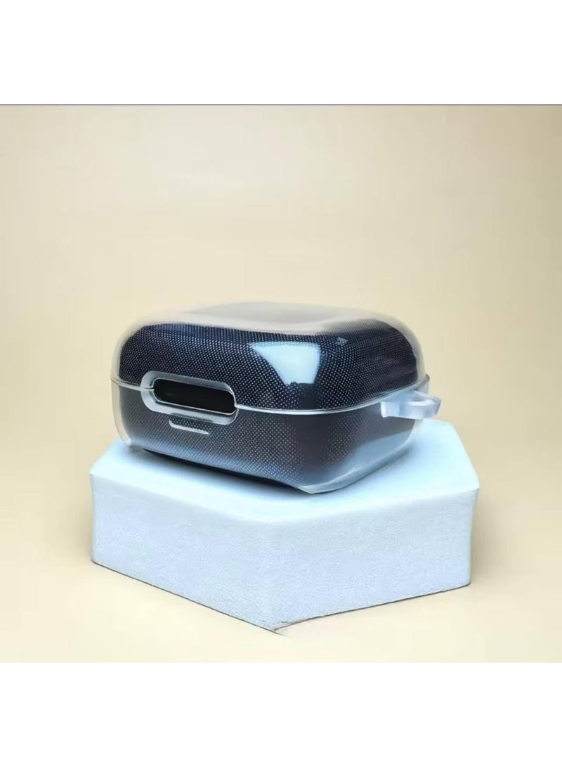 Anker Soundcore R50i NC Case Cover, Soft Silicone Shockproof Protective Case Wireless Earbuds with Carabiner, Front LED Visible (Clear with stand hole) - Image 3