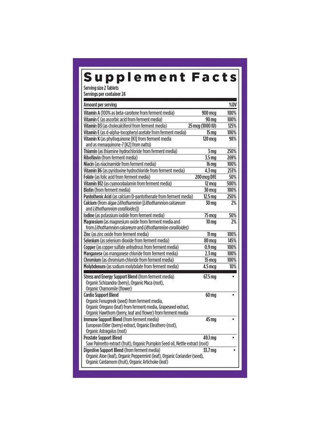 New Chapter فصل جديد فيتامينات متعددة للرجال، كل رجل، مخمر مع البروبيوتيك + السيلينيوم + فيتامينات ب + فيتامين د3 + مكونات عضوية غير معدلة وراثيًا - 48 حبة (قد يختلف التعبئة) - Image 3