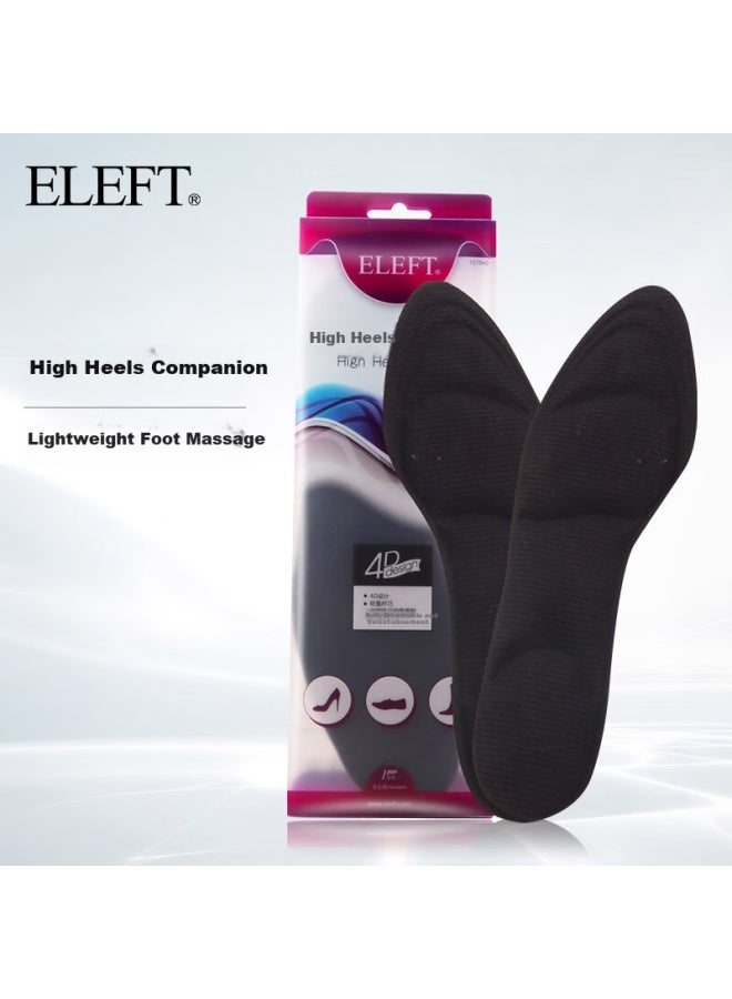 Eleft Watsons العلامة التجارية الحائزة على الجائزة Eleft رفيق حذاء الكعب العالي رقم 2 نعال لتخفيف الآلام، قابلة للقص، أسود، المقاس 35-40 - Image 1