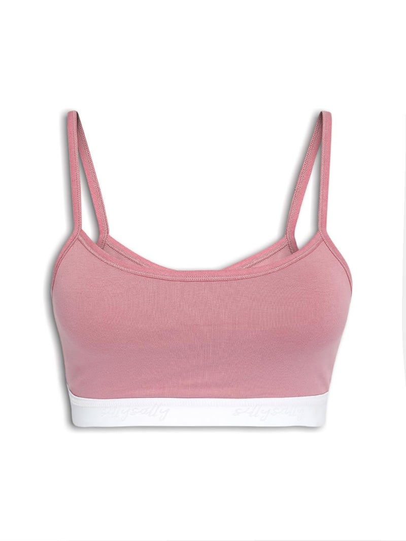 Sillysally Store Sillysally Pack of 2 Girls Double Layer Printed Sports Bra, Non Padded, Non Wired, Girls Beginners Bra Multicolour - Image 2
