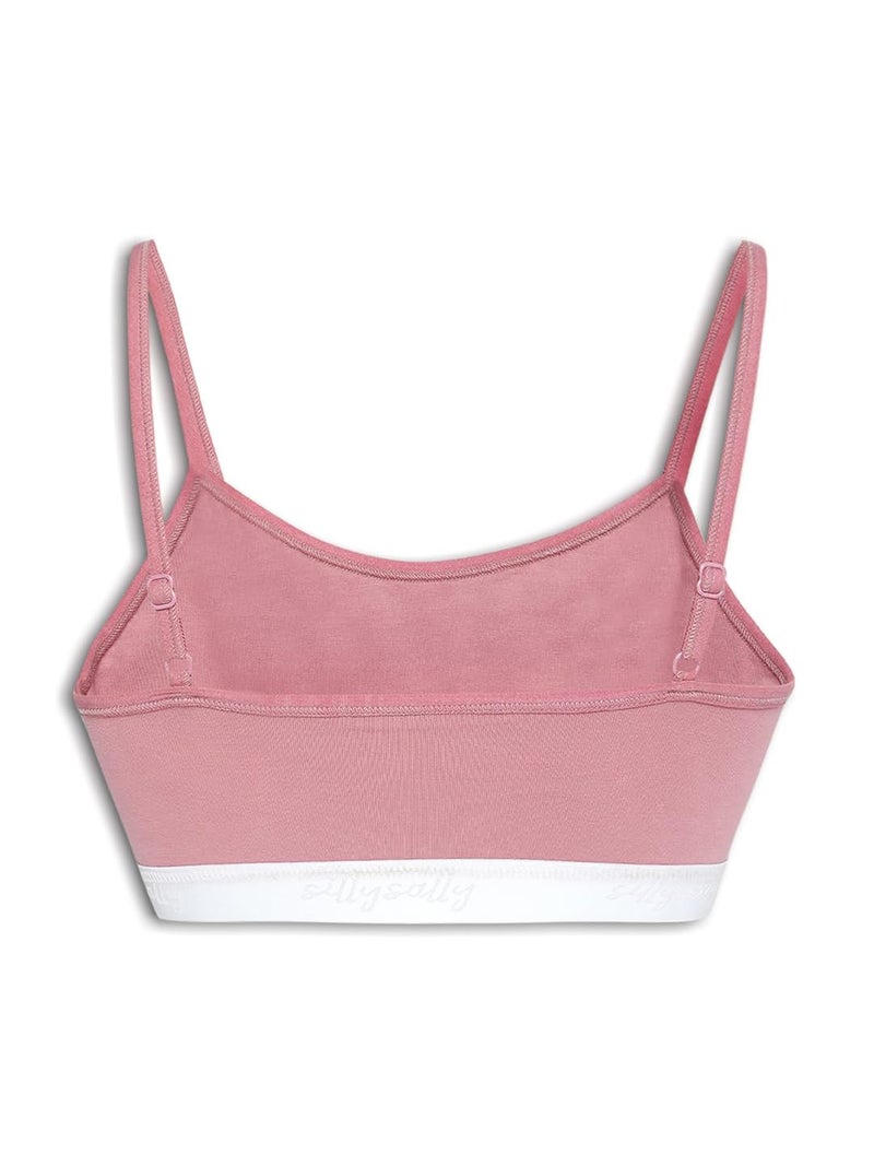 Sillysally Store Sillysally Pack of 2 Girls Double Layer Printed Sports Bra, Non Padded, Non Wired, Girls Beginners Bra Multicolour - Image 3