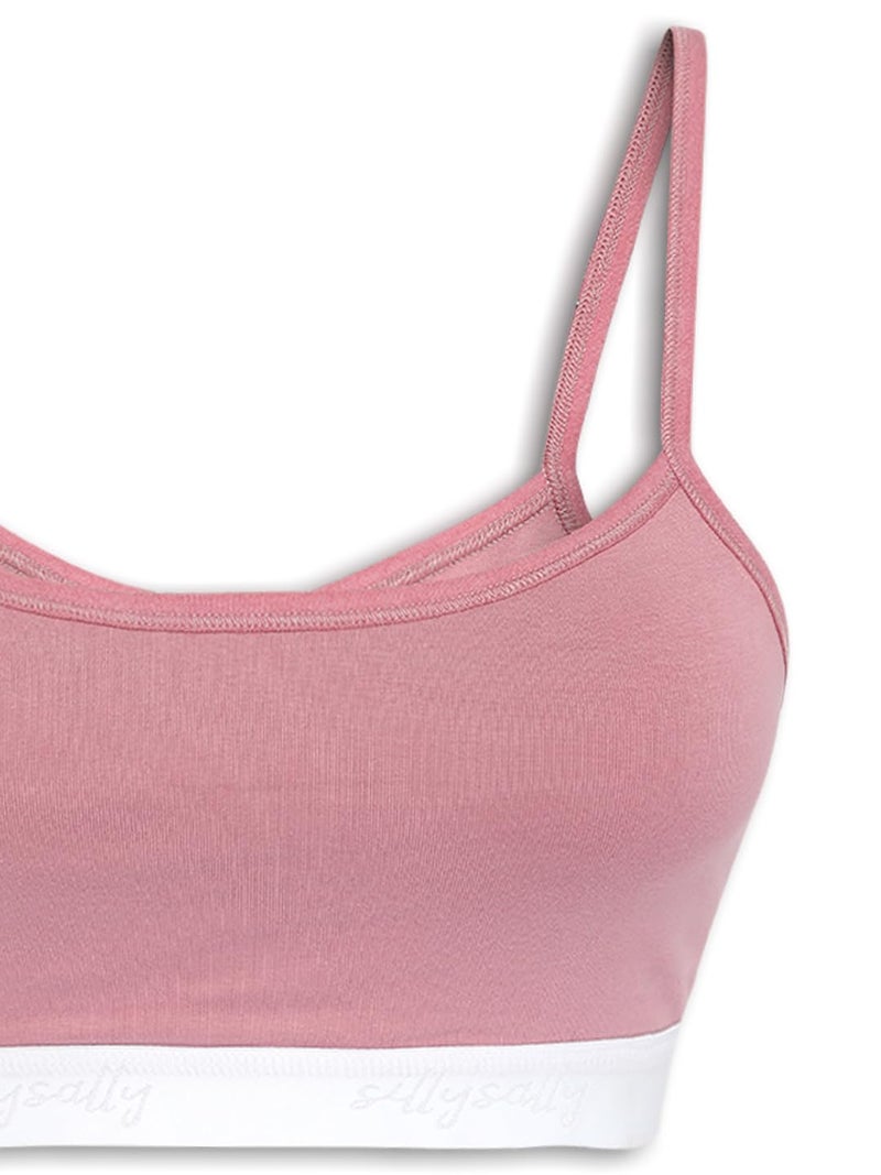 Sillysally Store Sillysally Pack of 2 Girls Double Layer Printed Sports Bra, Non Padded, Non Wired, Girls Beginners Bra Multicolour - Image 4
