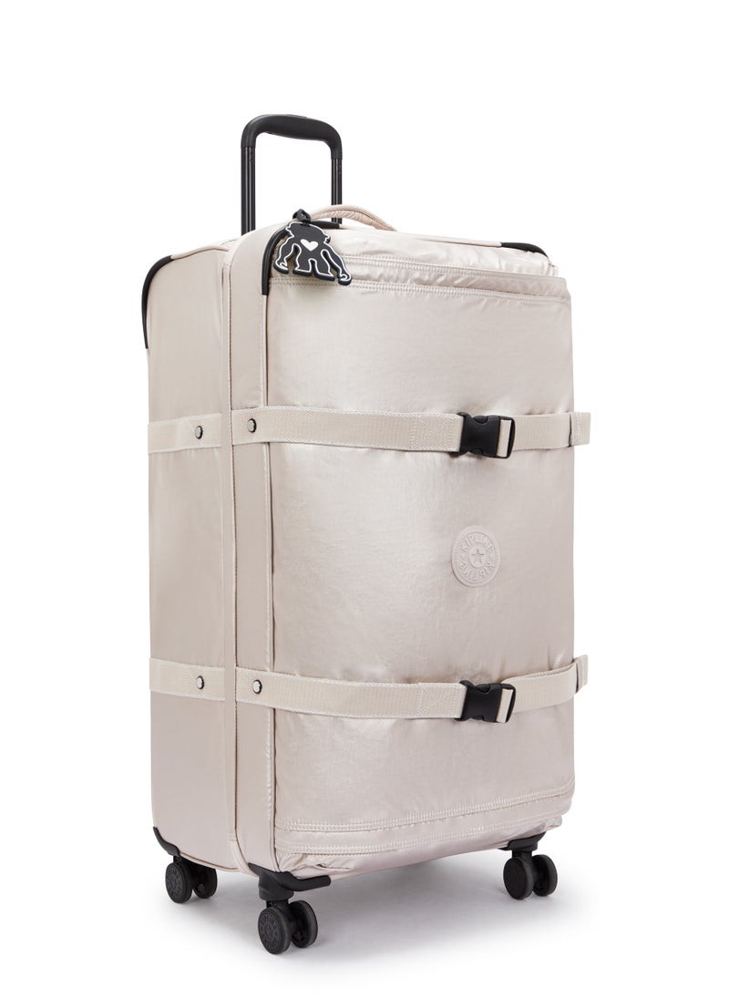 kipling Basic Plus Spontaneous Large 4-Wheeled Suitcase Mettalic Glow  - Image 4