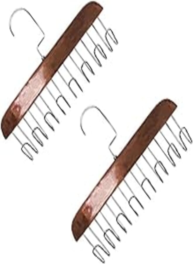 2pc-Bag Hanging Hook, Careful Workmanship Anti Rust Bag Hangers for Home (Dark Brown)