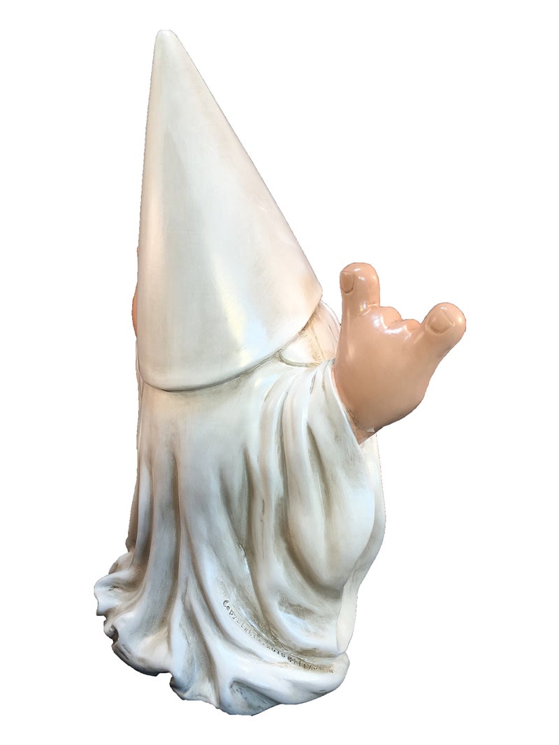 GlitZGlam Rocker Gnome 'George' This Gnome Will Rock Your Fairy Garden and Garden Gnomes 10 Inches Tall - Image 3