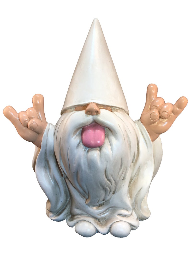 GlitZGlam Rocker Gnome 'George' This Gnome Will Rock Your Fairy Garden and Garden Gnomes 10 Inches Tall - Image 5