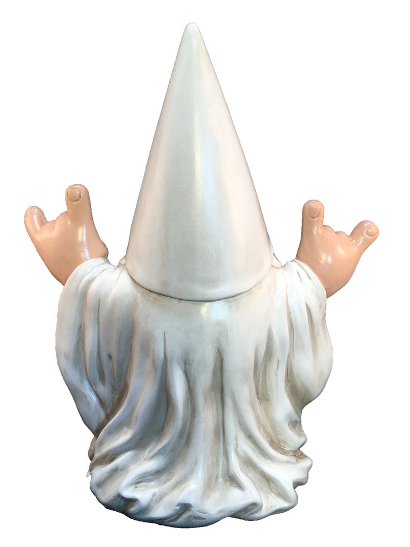 GlitZGlam Rocker Gnome 'George' This Gnome Will Rock Your Fairy Garden and Garden Gnomes 10 Inches Tall - Image 4