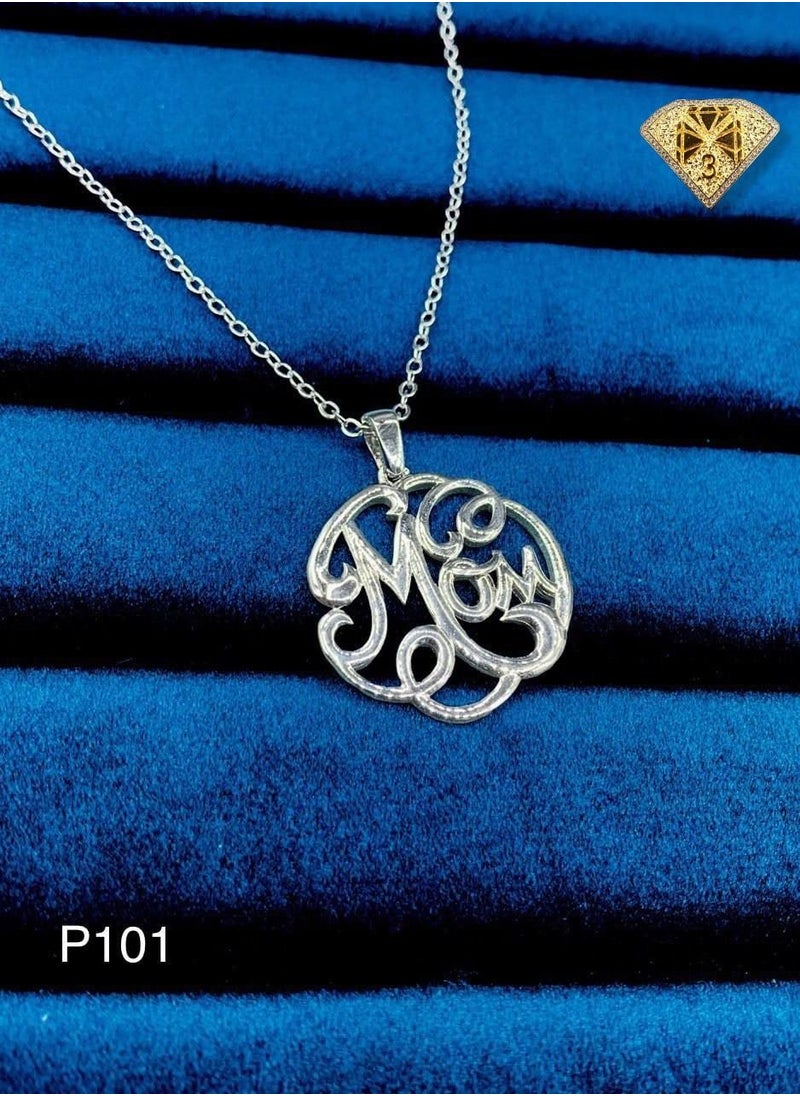 3Diamonds - Pendant Necklace For Women Platinum Plated (MOM) - Image 1