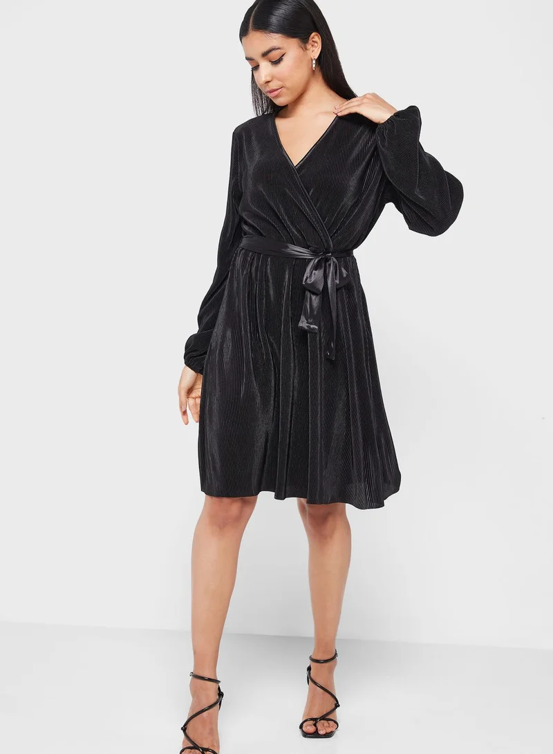 VERO MODA Pleated Black Dress