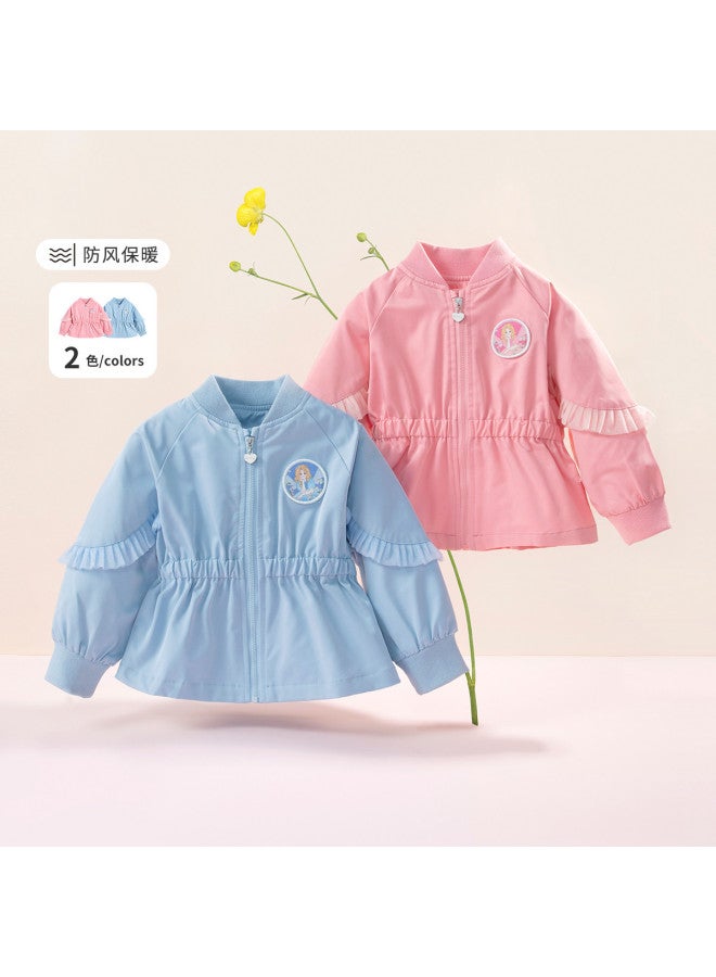 Bornbay Spring/autumn Kids' Jacket - Sweet And Stylish Windproof Stand Collar Coat For Toddler & Little Girls - Image 3