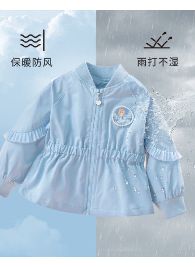 Bornbay Spring/autumn Kids' Jacket - Sweet And Stylish Windproof Stand Collar Coat For Toddler & Little Girls - Image 1