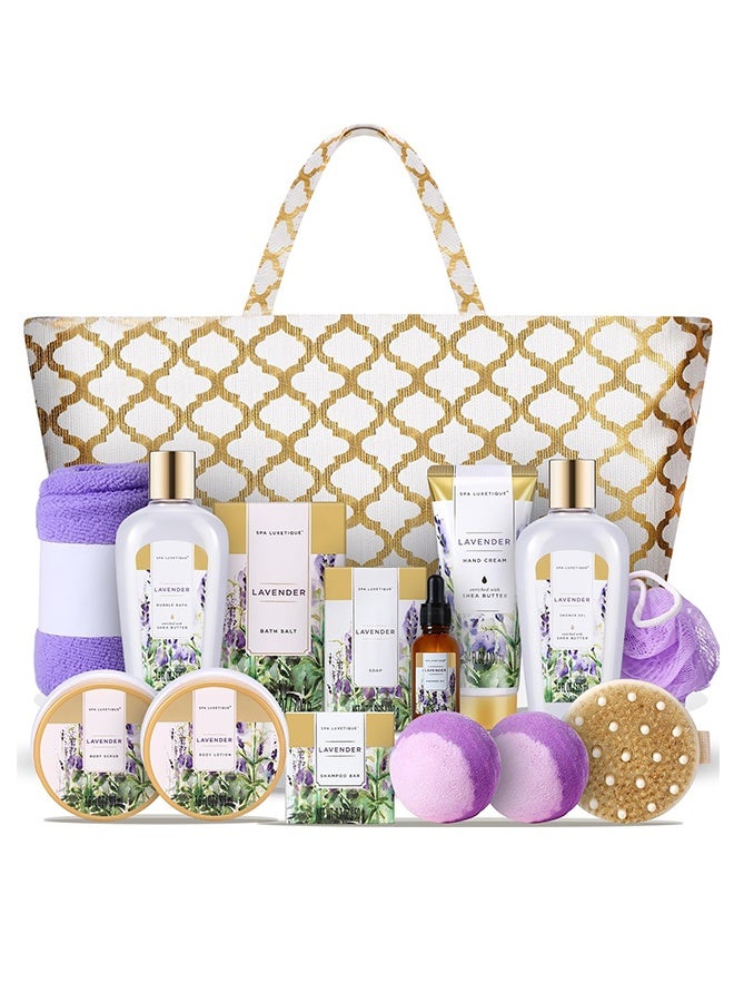 spa luxetique Gift Baskets for Women Spa Gift Baskets Spa Luxetique Tote Bag for Her Bath Sets - Image 1