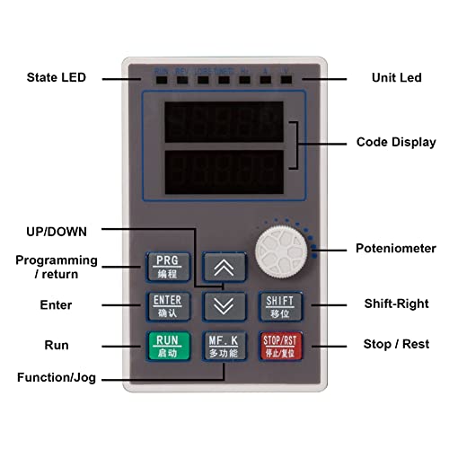 MOLLOM VFD 220V 4KW 5HP 16A Single or Three Phase Input to 3 Phase 0-3000Hz Output Variable Frequency Drive Control Inverter for Spindle Motor CNC Speed Control - Image 3