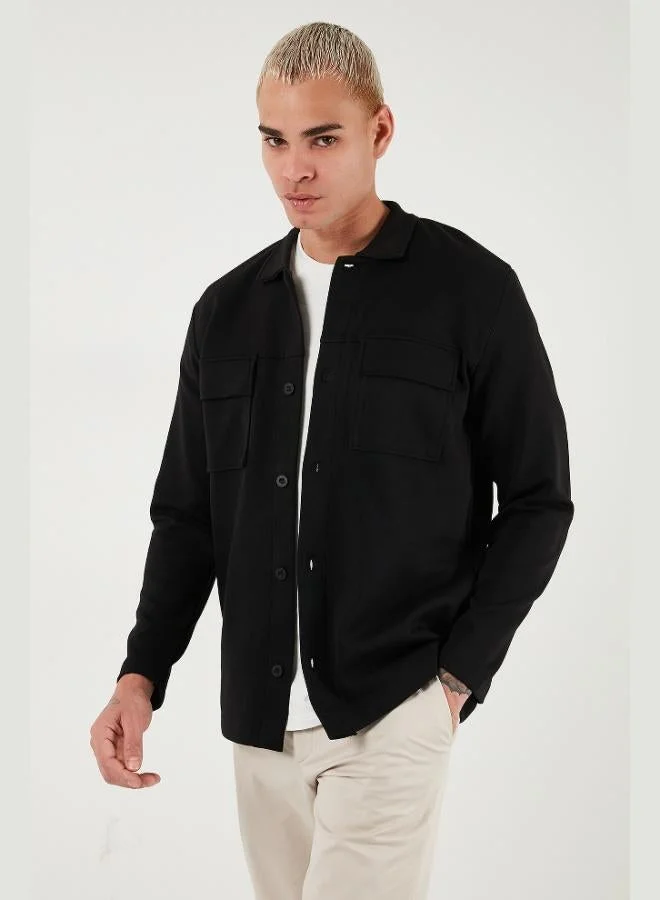 Buratti Buratti Cotton Regular Fit Classic Collar Shirt with Chest Pocket Detail Men's SHIRT 5901220