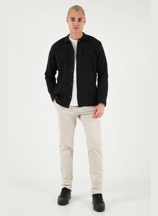 Buratti Buratti Cotton Regular Fit Classic Collar Shirt with Chest Pocket Detail Men's SHIRT 5901220