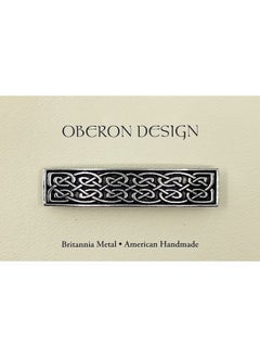 Oberon Design 60mm Small Celtic Hair Clip, Hand Crafted Metal Barrette Made in the USA by Oberon Design  - Image 2