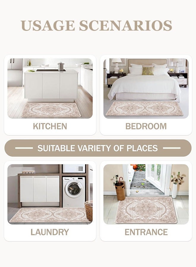2 PCS Kitchen Floor Mats Rugs Set, Cushion Floor Carpet, Waterproof, Oil Resistant and Anti-Fatigue PU Standing Mat for Kitchen, Floor, Office, Sink, Laundry 45*75CM+45*120CM - Image 4
