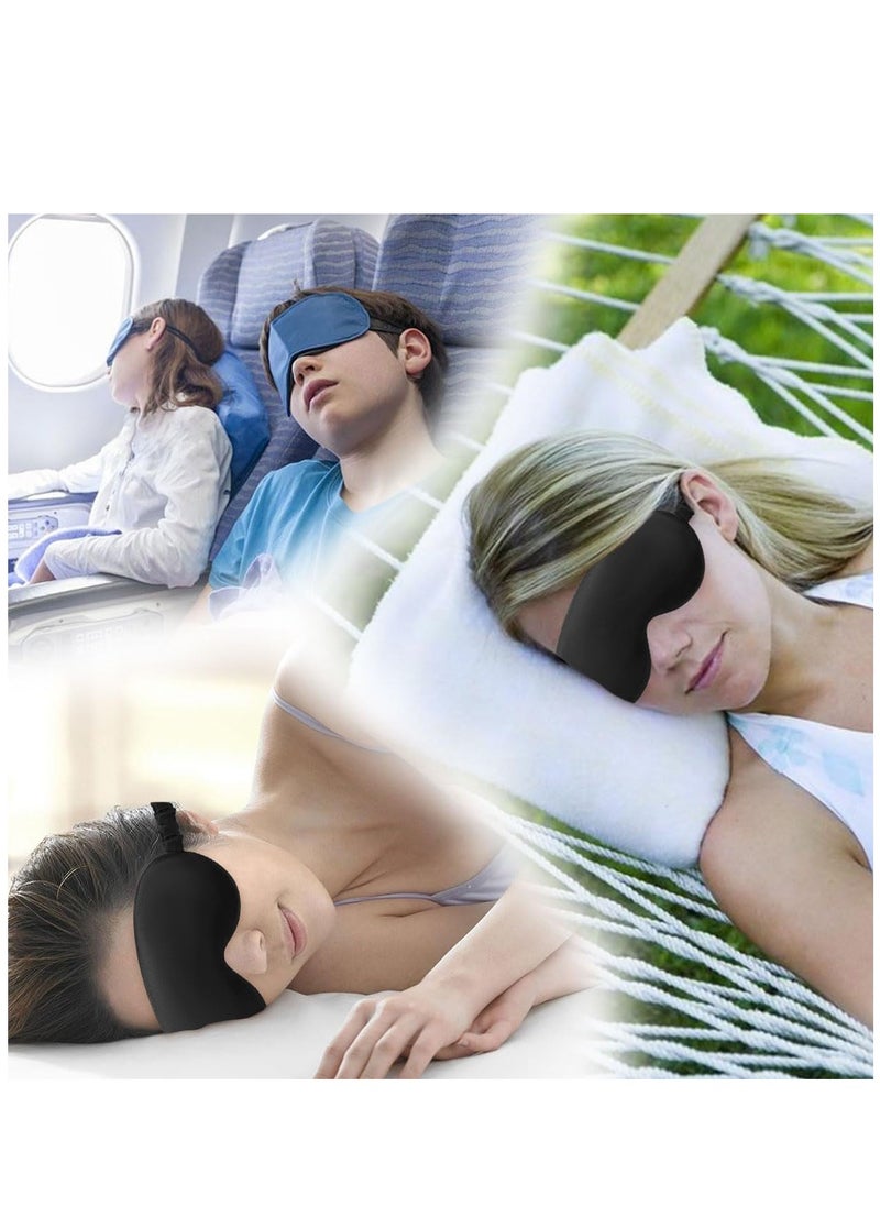 KASTWAVE Silk Eye Mask 2 Pack Eye Strap Eye Sleeping Mask Eye Sleep Shade Cover for Summer Travel Yoga Nap  - Image 4