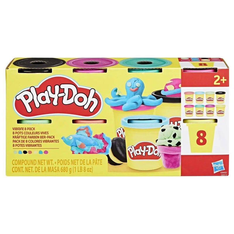 Play-Doh مجموعة مركب النمذجة بألوان بلاي دوه الزاهية (680 جرام، عبوة من 8) - Image 1