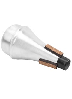 Thoraya Trumpet Mute Straight Beginner Practice Silencer Universal Aluminum Alloy M25 Silver S  - Image 5