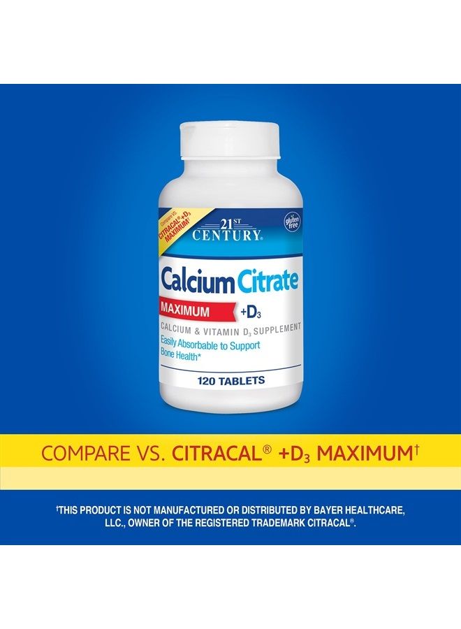 21st Century Vitamins Calcium Citrate Plus D3 Maximum Tablets, 400 Count - Image 2