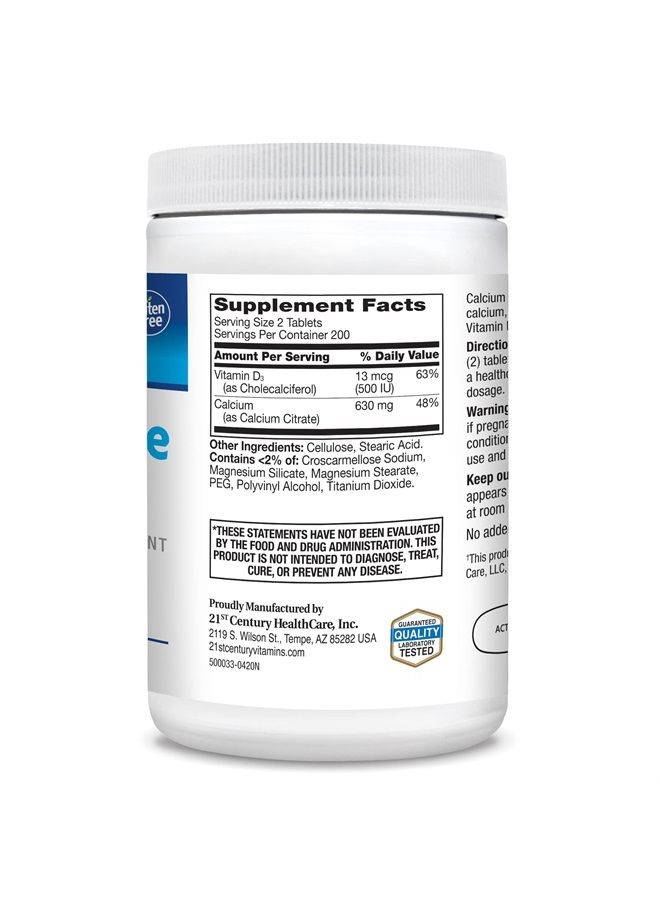 21st Century Vitamins Calcium Citrate Plus D3 Maximum Tablets, 400 Count - Image 5