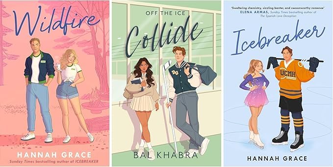 Hannah Grace & Bal Khabra Young Adult Fiction Books - Wildfire, Off the Ice, Icebreaker