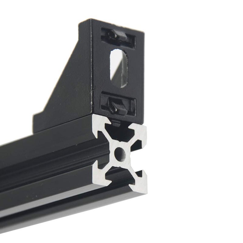 Iverntech 20pcs Black Aluminum Corner Bracket Connector Inside Joint Plate Fastener with 40pcs M5 T Nuts+40 pcs M5 Screw+1pcs Wrench for Standard 6mm Slot 2020 Series Aluminum Extrusion Profile - Image 4