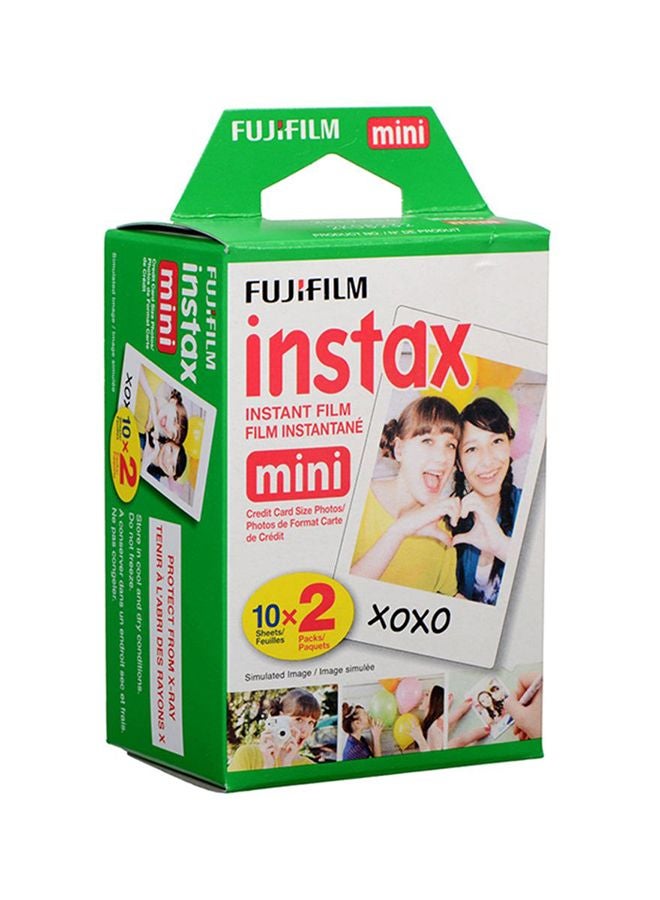 FUJIFILM 20-Sheet Instant Mini Film 46x62mm White - Image 1