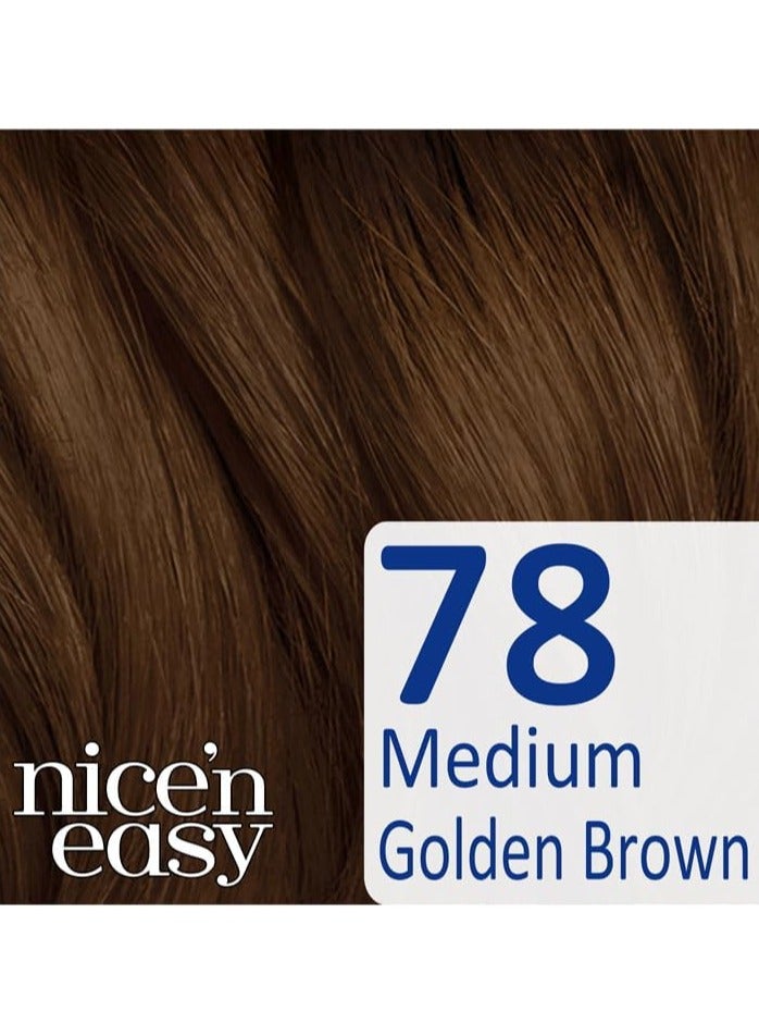 كلايرول نايس آند إيزي صبغة شعر نايس آند إيزي بدون أمونيا 78 بني ذهبي متوسط 1 عد - Image 3