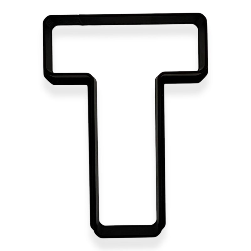 Bundle of Fun T Capital Block Letter Cookie Cutter with Easy to Push Design (3.5 inch) - Image 2