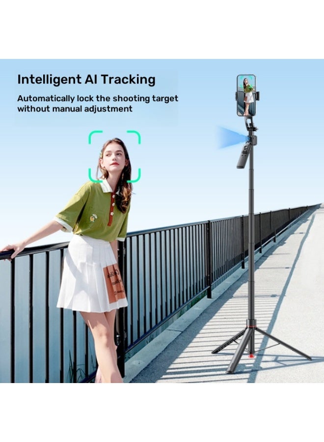 سمارتكس حامل ثلاثي القوائم فاخر TT07 مزود بخاصية تتبع الوجه التلقائي بتقنية الذكاء الاصطناعي، وحامل ثلاثي القوائم دوار 360 درجة مع جهاز تحكم عن بعد، مناسب للسفر، وإنشاء المحتوى، والتصوير الاحترافي، وتصوير الفعاليات. - Image 5