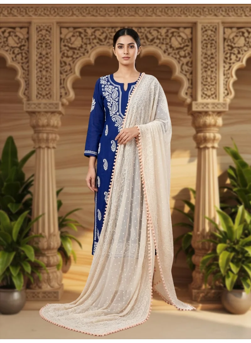 Alaya Women Embroidered Georgette Dupatta-AL3721
