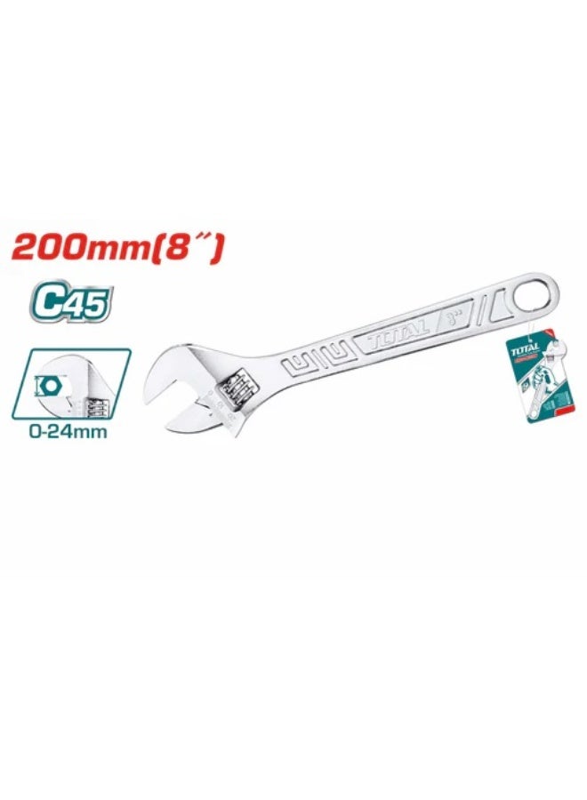 TOTAL Adjustable wrench 8 inch