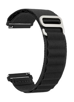 Generic Alpine Loop Compatible with Samsung Galaxy Watch 3 45mm, Galaxy Watch 46 and Gear S3, 22mm Durable Sport Nylon Strap with Titanium G Hook  Black  - Image 1