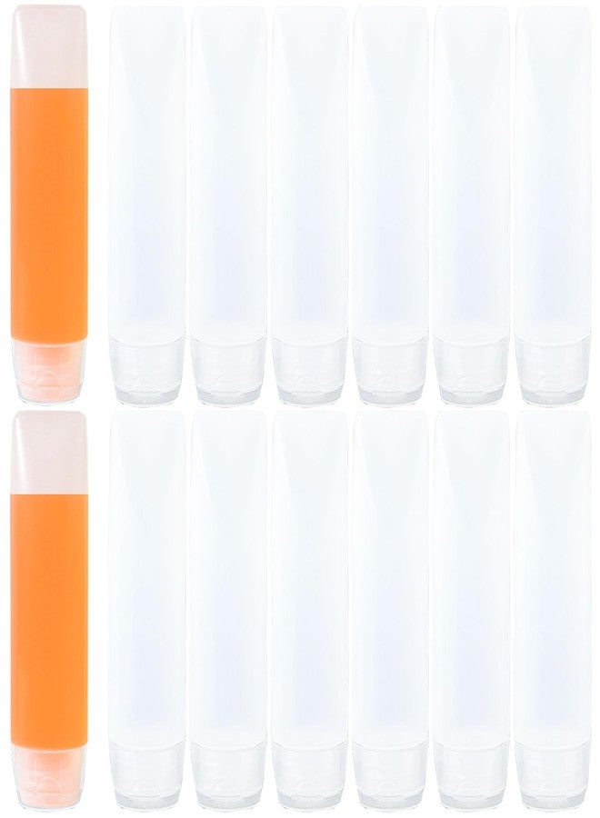 1 OZ Travel Bottles 14Pcs, Leak Proof Plastic Squeeze Bottles, Empty Refillable Tubes, 30ml Makeup Cosmetic Toiletries Container with Flip Cap, TSA Approved Small Size Liquid Dispensers - Image 1