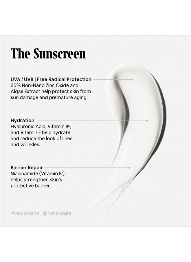 Nécessaire - The Mineral Sunscreen SPF 30 PA+++. For The Body. Broad Spectrum. Zinc Oxide, Hyaluronic Acid, Niacinamide. Hydrate. Protect Against Sun Damage + Premature Aging. Dermatologist-Tested. 150 - Image 1