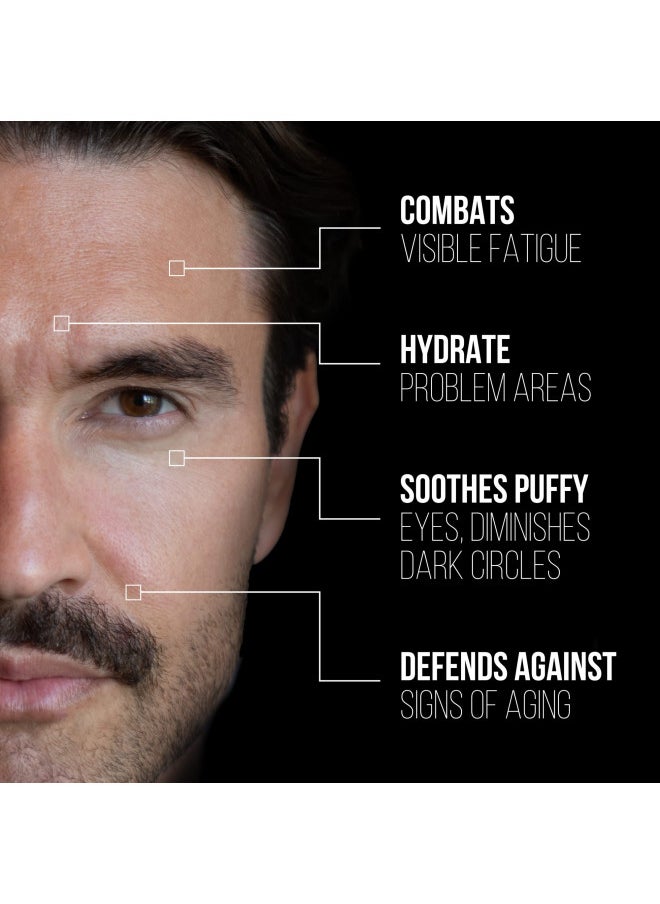 RUGGED & DAPPER Rugged & Dapper Men's Eye Cream for Dark Circles, Puffiness, Wrinkles & Puffy Eyes, Unscented Gel with Hyaluronic Acid, Vitamin E, Argan Oil, 1 Fl Oz  - Image 3