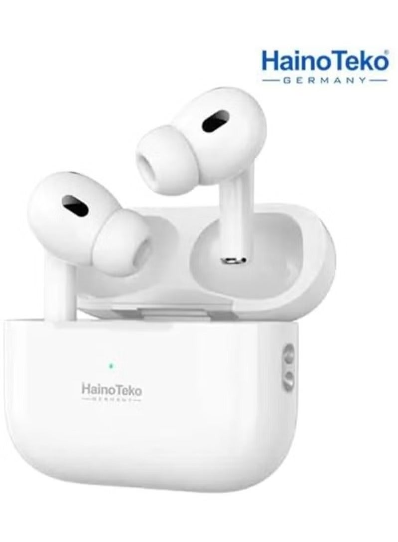 Haino Teko Air 5 Germany Wireless In-Ear Bluetooth Earphones – Haino Teko Air 5, Compatible with iPhones & Androids, High-Quality Sound, Comfortable Fit, Long Battery Life, Touch Control, Noise Isolation, Sleek White Design - Image 1